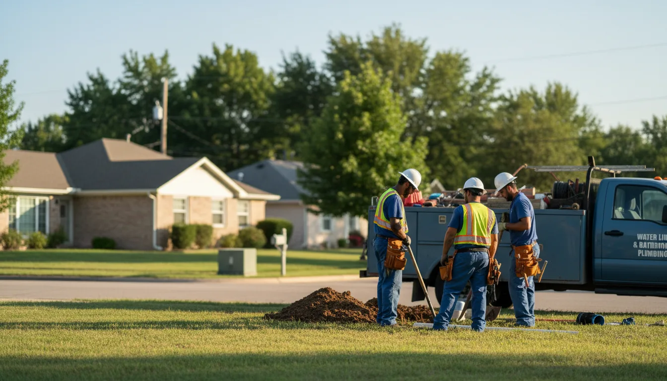Residential water line and bathroom plumbing service in Parsons, TN